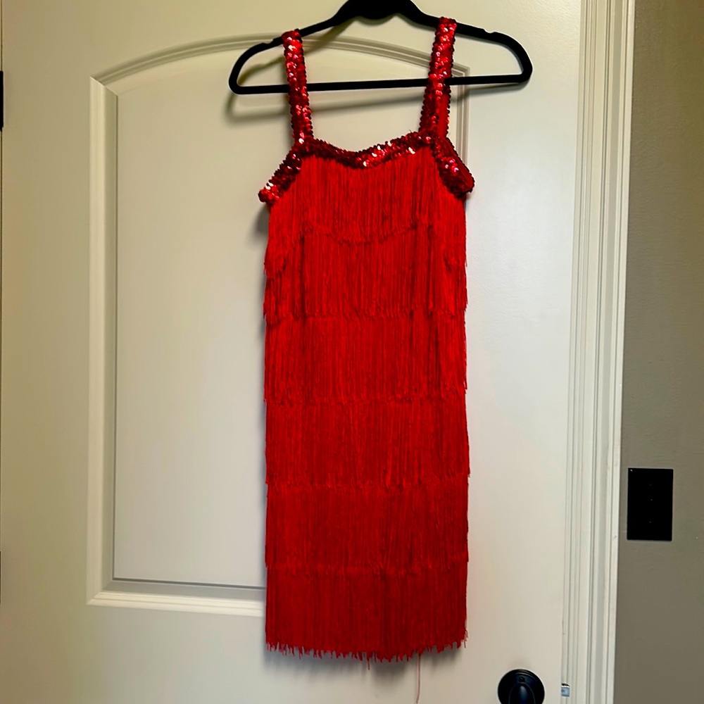 Red flapper dress. Size S/M. Great for a Halloween party!👻